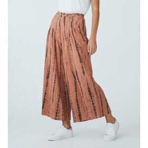Free people one DAYDREAM TIE DIE CULOTTES HIGH WAIST PANTS - Size 8
